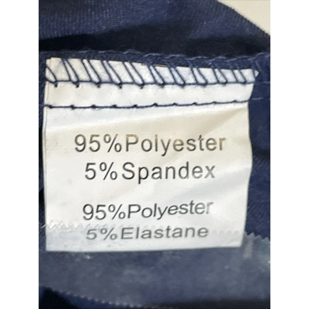 Grace Karin Cropped Paper Bag Waist Pants with Pockets Tie Waist Sz XL Navy Blue